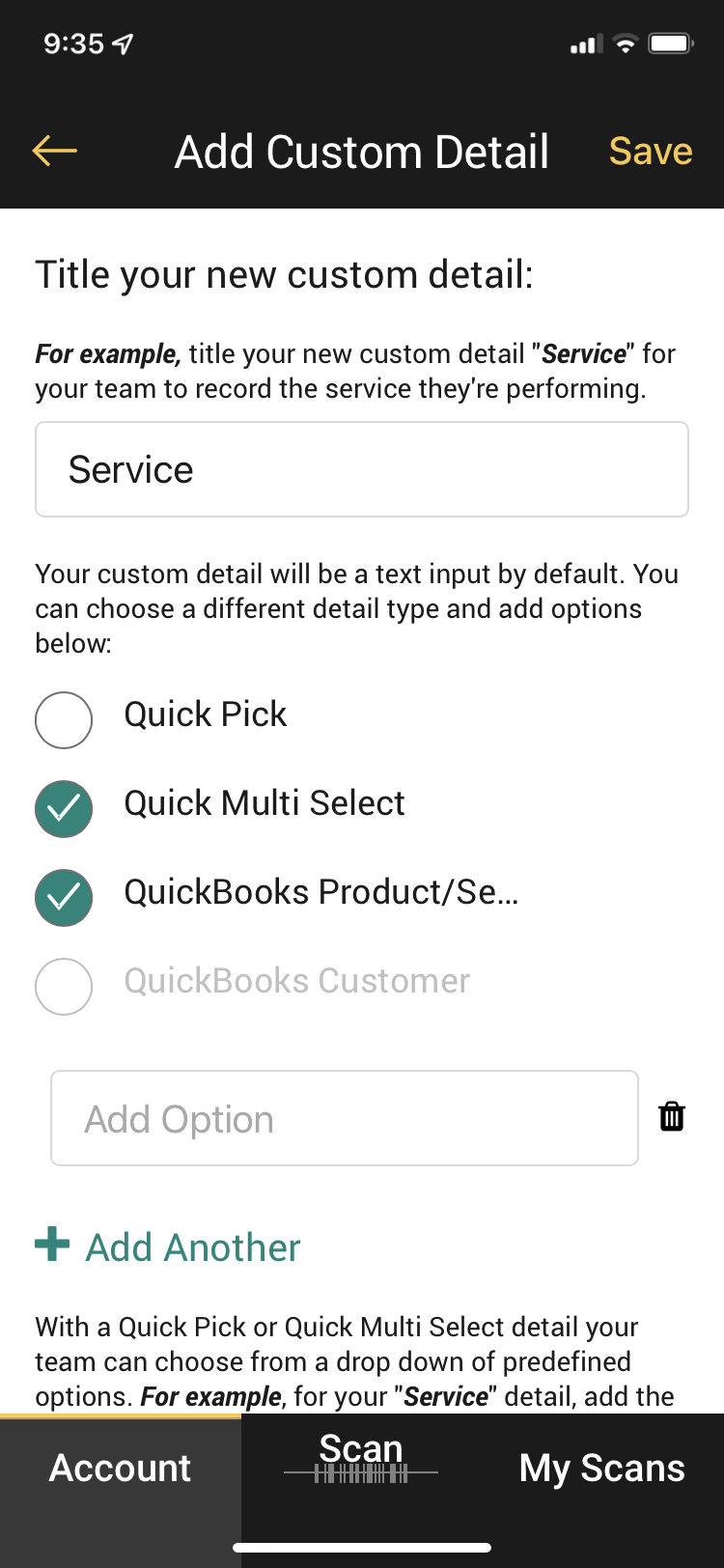 Add QuickBooks Customer